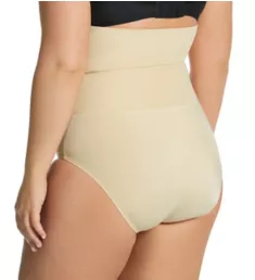 Curvy Hi-Waist Double Control Brief Nude 2X