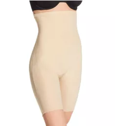 Hi-Waist Slimming Short with Open Crotch Gusset Nude L