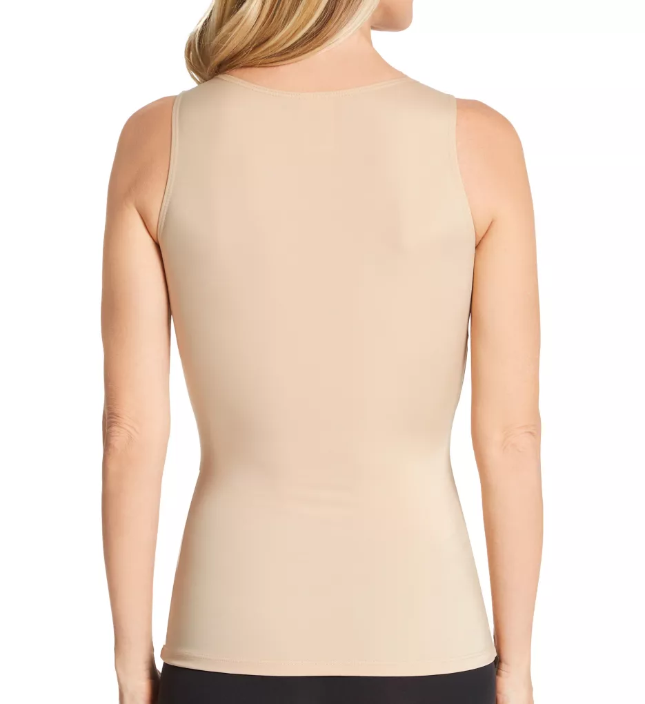 Hi-Back Shirred Front Tank Top Nude S