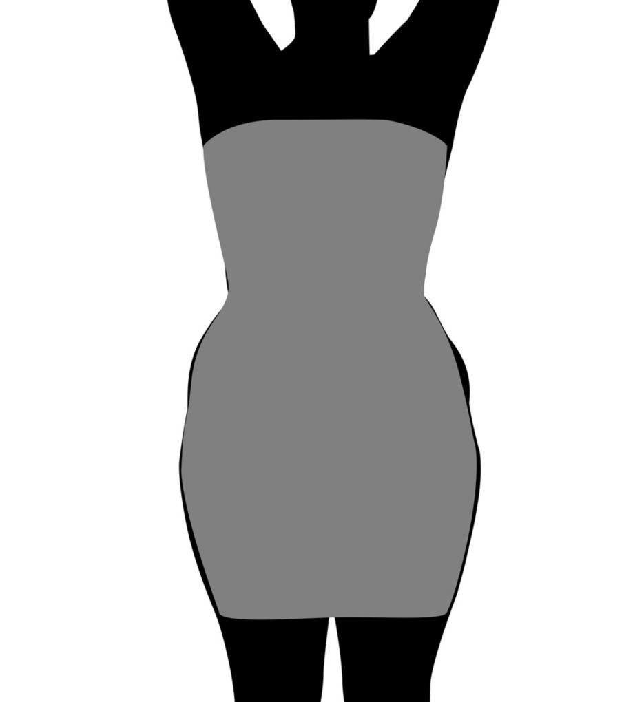 Curvy Strapless Slip Dress with Clear Bra Straps-cs5