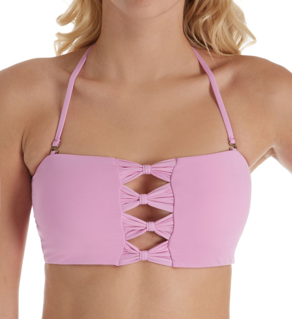 Bow Tie Tube Top Bikini Swim Top-fs