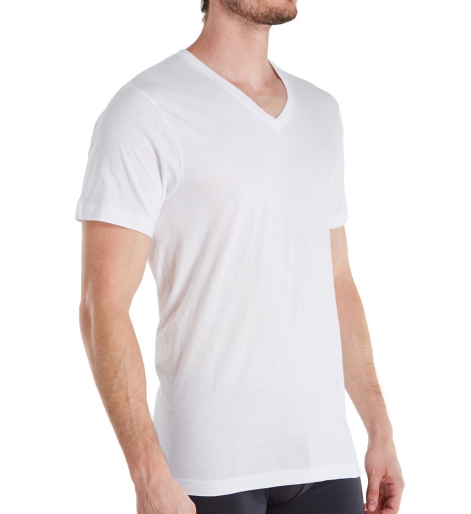 Essentials Cotton V-Neck T-Shirts - 5 Pack-gs