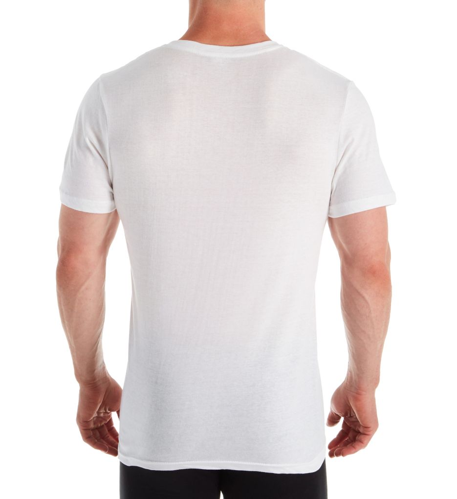 100% Cotton V-Neck T-Shirt - 4 Pack-bs