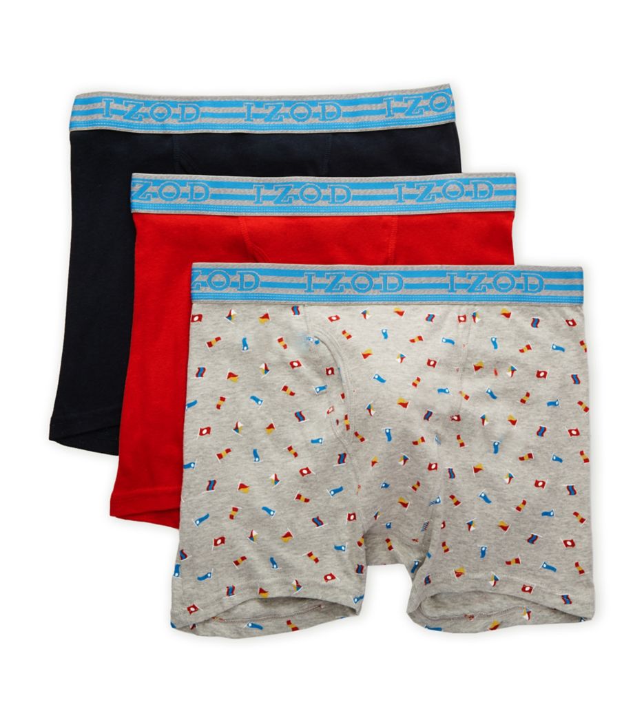 IZOD Men's Underwear - 100% Cotton Woven Boxers (6 Pack), Blue