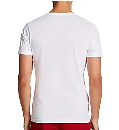 100% Cotton V-Neck T-Shirt - 4 Pack WHT S