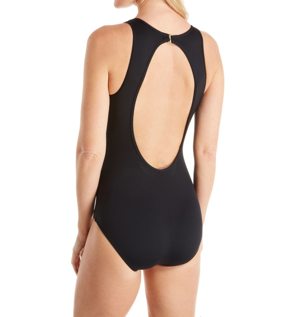 Hibiscus Haze High Neck One Piece Swimsuit