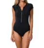 Jantzen Sporty Solids Zip High Neck One Piece Swimsuit 21224M