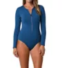 Jantzen Sporty Solids Zip Long Sleeve One Piece Swimsuit 21225M