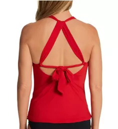 Solids Louise Wrap Tankini Swim Top Jantzen Red 14