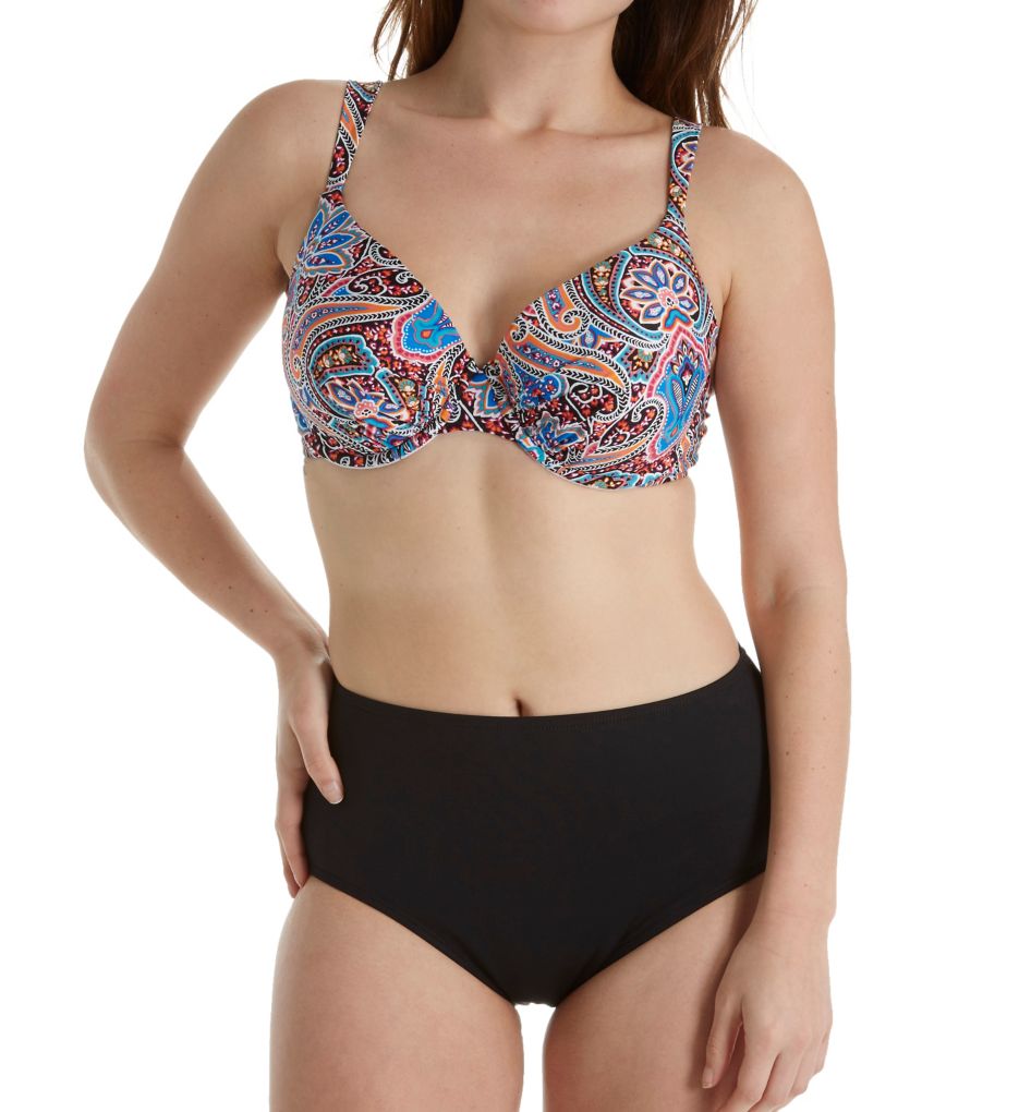 Vibrant Paisley Underwire Bikini Swim Top-cs2