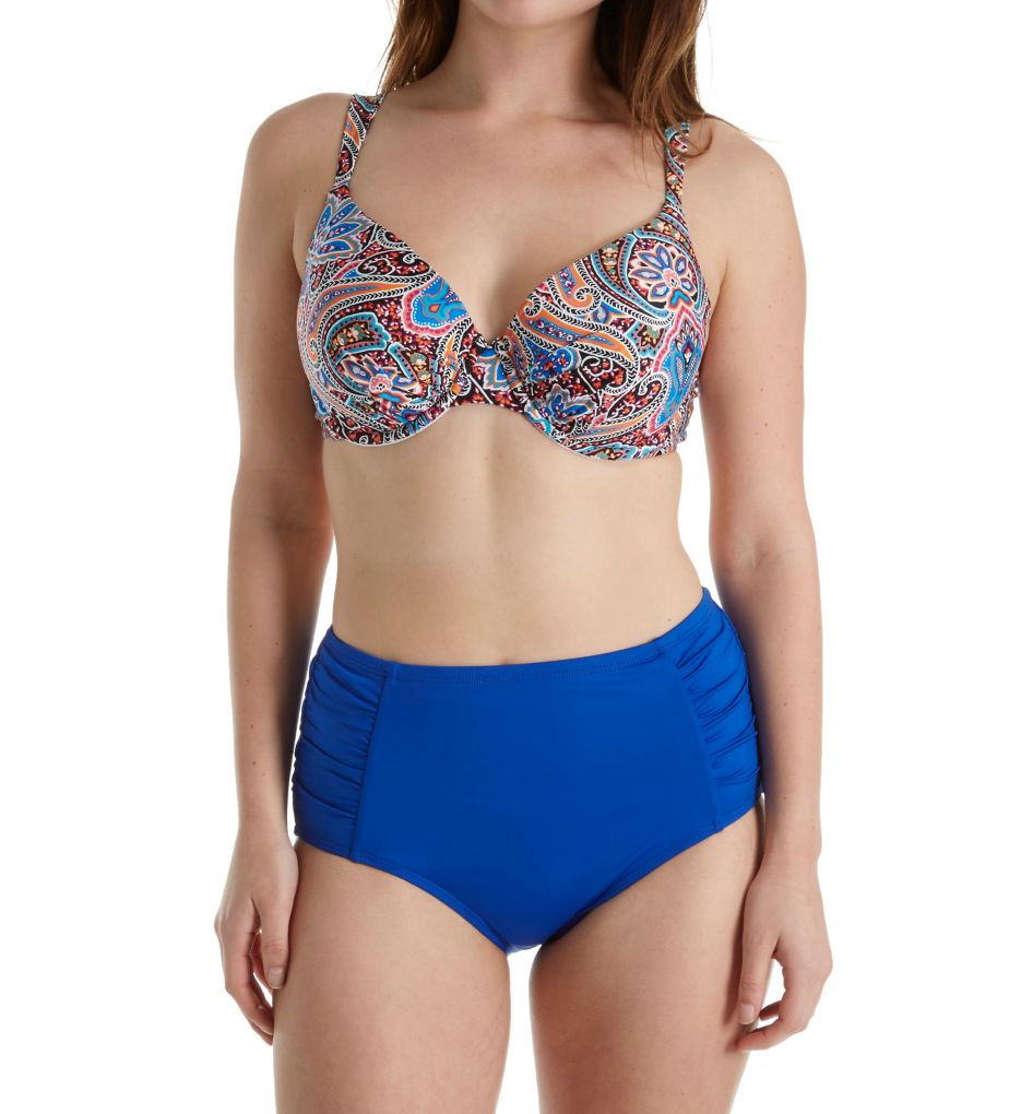 Vibrant Paisley Underwire Bikini Swim Top-cs3