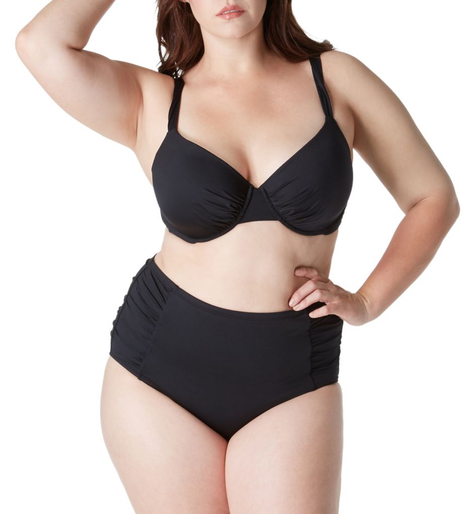 Solid Underwire Plus Bikini Swim Top-cs1