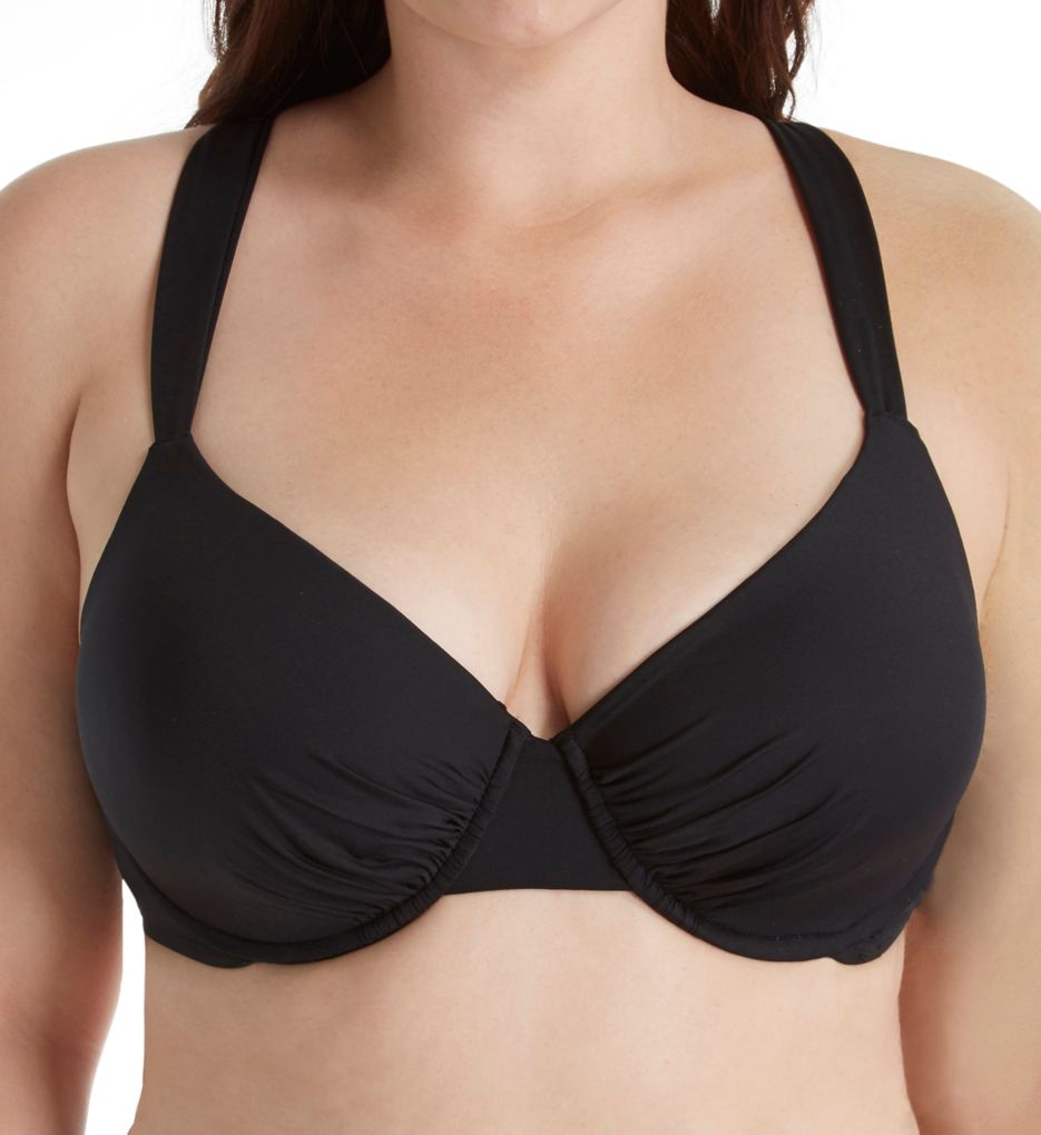 Solid Underwire Plus Bikini Swim Top-fs