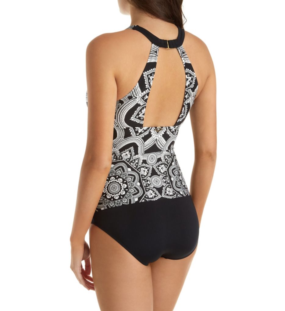 Medallion Tummy Control One Piece Swimsuit-bs