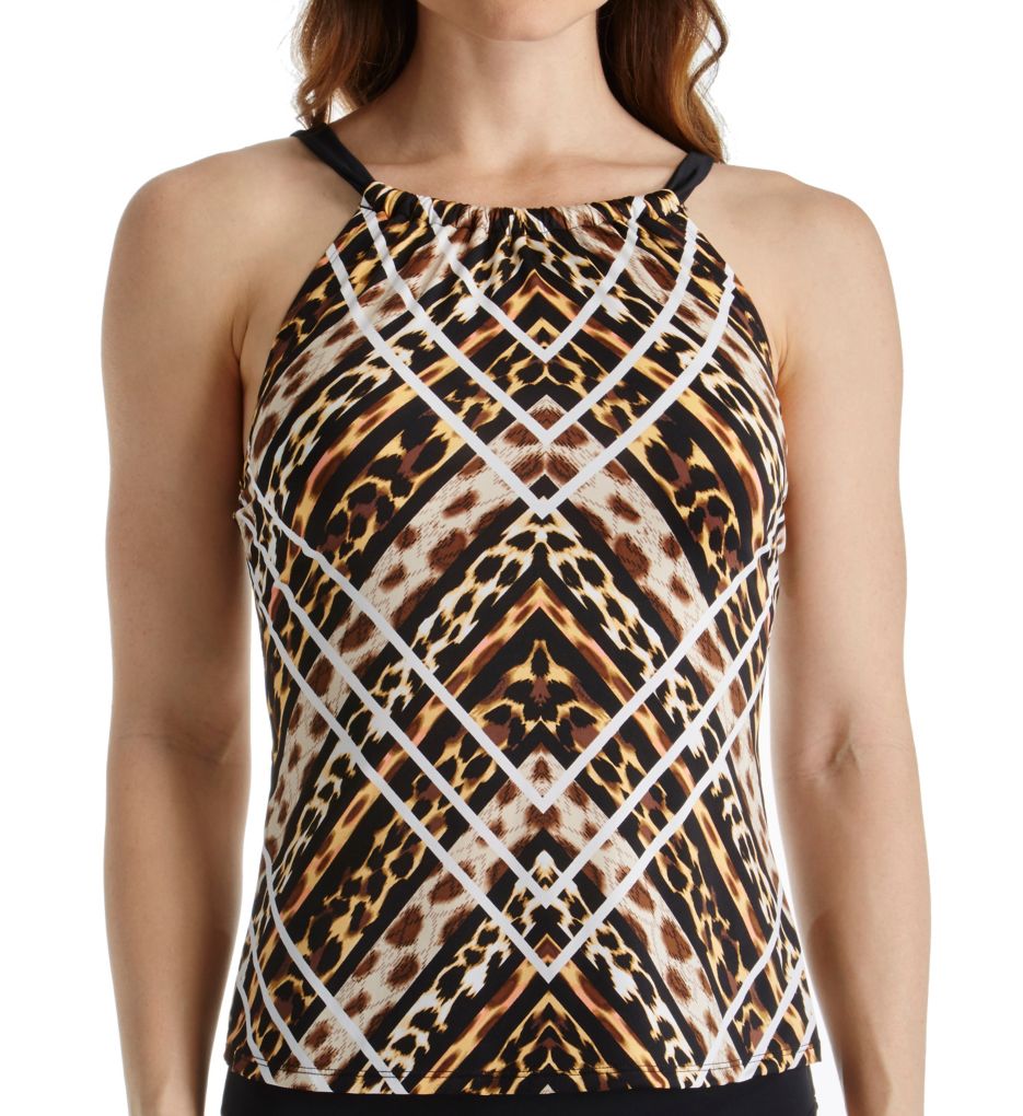 Animale High Neck Tankini Swim Top-fs