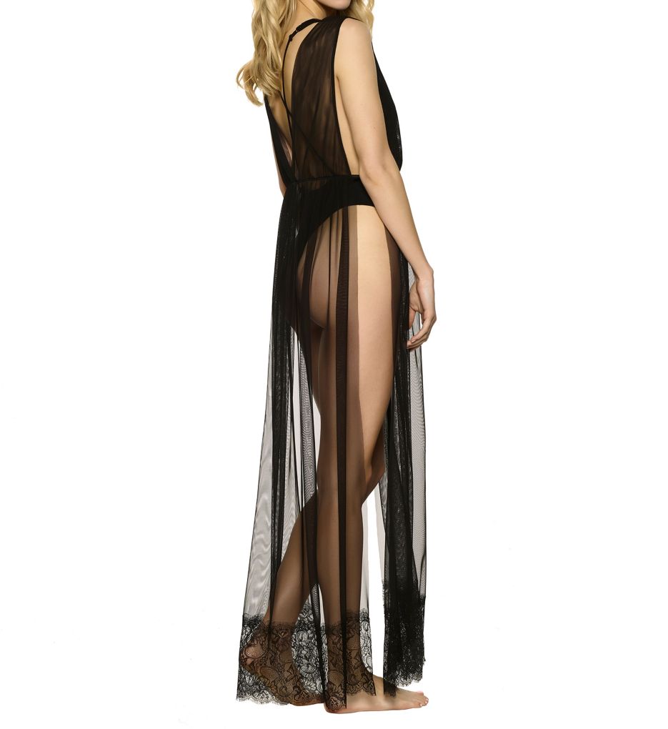 Long Mesh Dressing Gown-bs