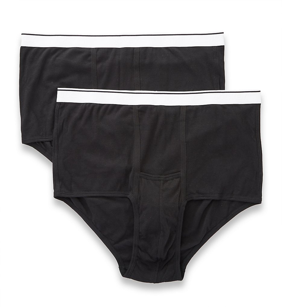 Jockey 1187 Big Man Pouch Briefs - 2 Pack (Black)