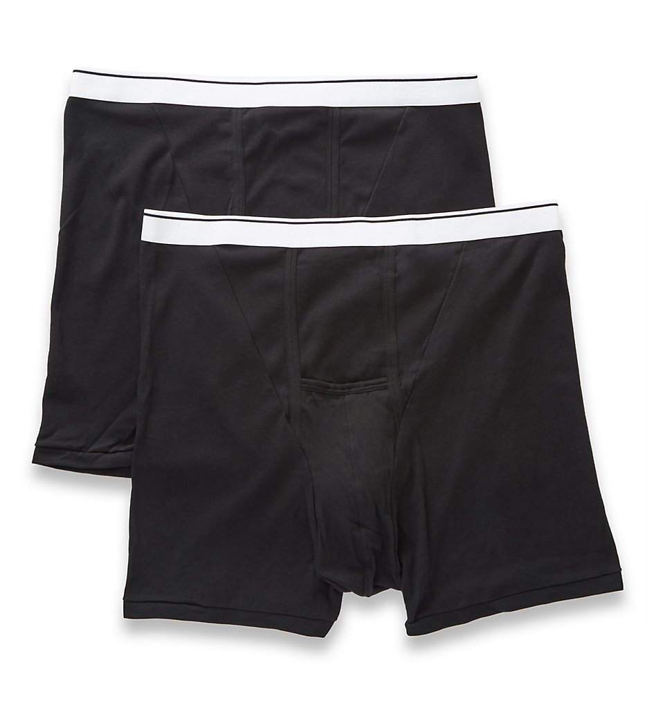 Jockey 1188 Big Man Pouch Boxer Briefs - 2 Pack (Black)