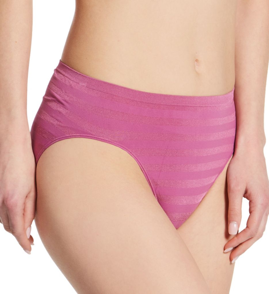 Jockey (2514014): Jockey 1306 Matte and Shine Seamfree Hi Cut Panty (Dahlia 8)