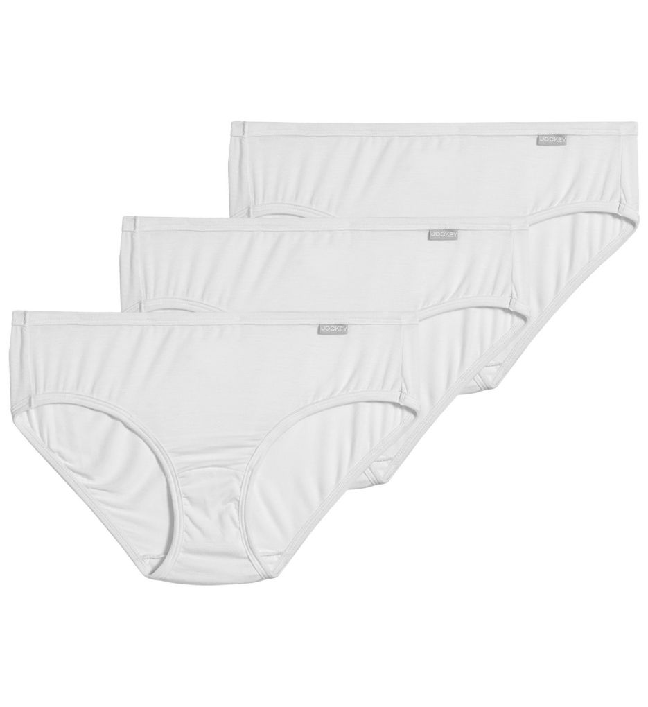 Jockey (1696702): Jockey 2070 Elance Supersoft Classic Bikini Panty - 3 Pack (White 7)