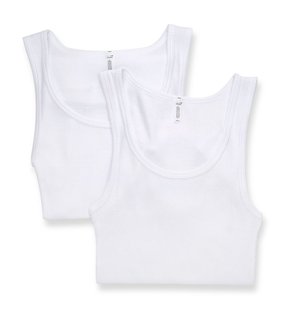 2-pack Cotton Tank Tops - Black/white - Ladies