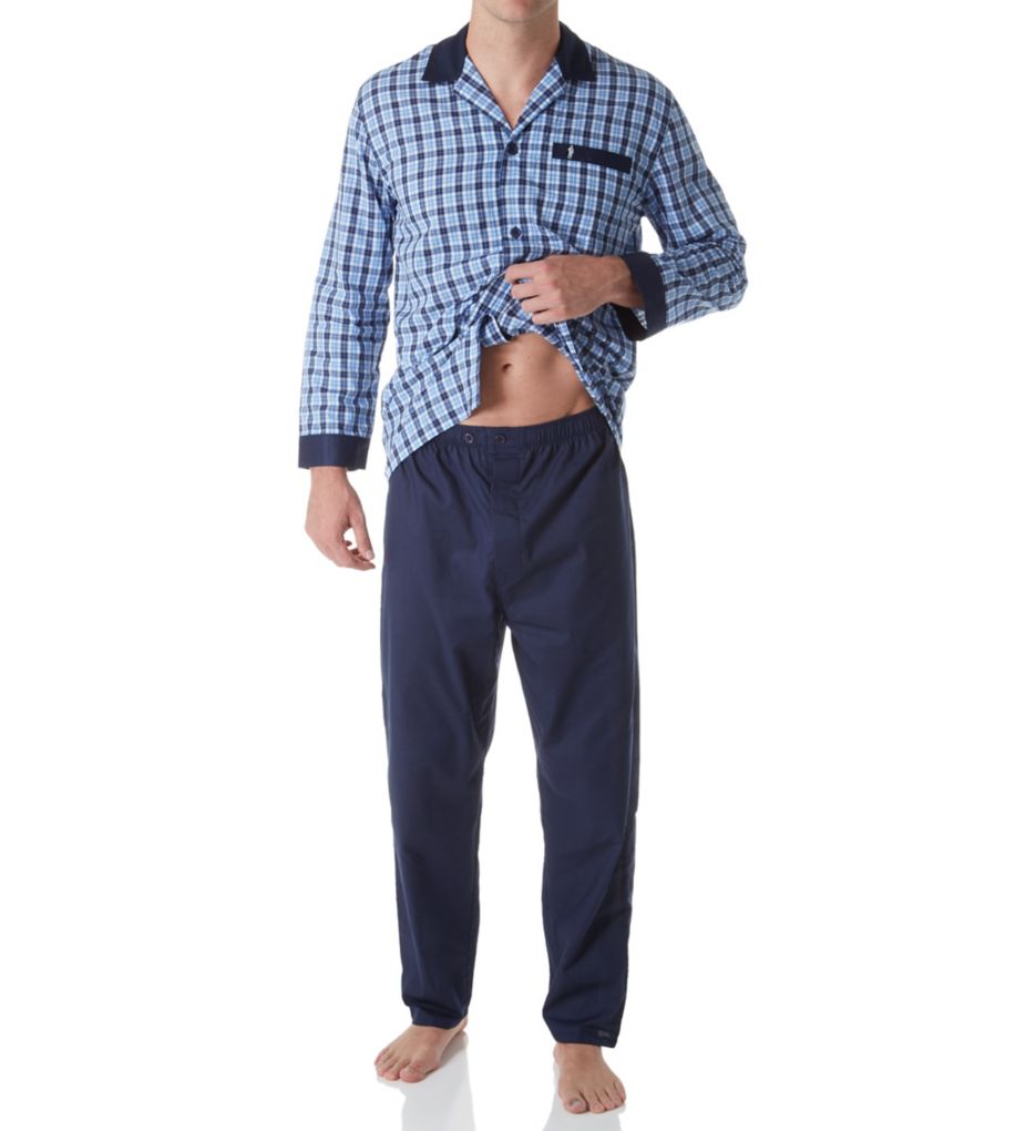 Woven Broadcloth Plaid Pajama Set-cs2