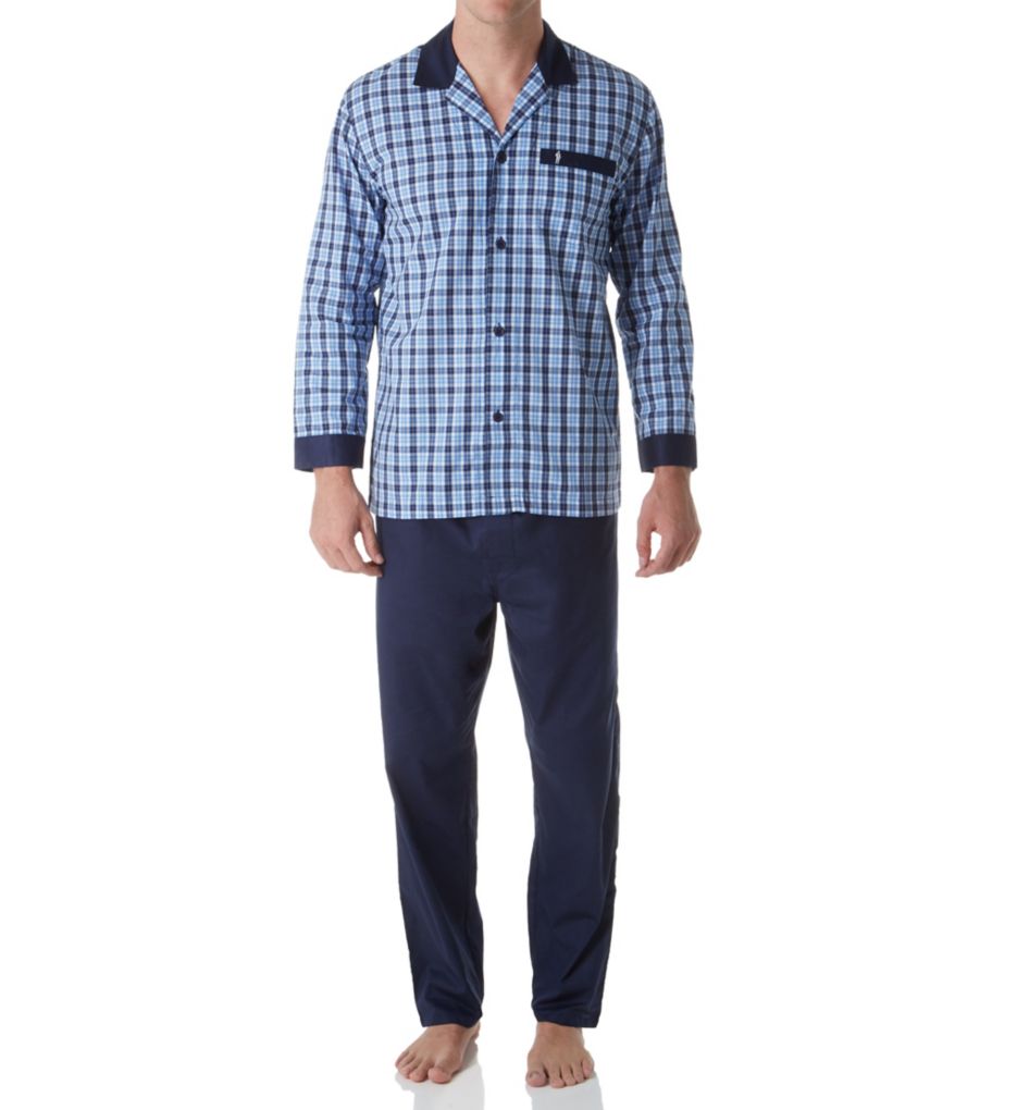 Woven Broadcloth Plaid Pajama Set-fs