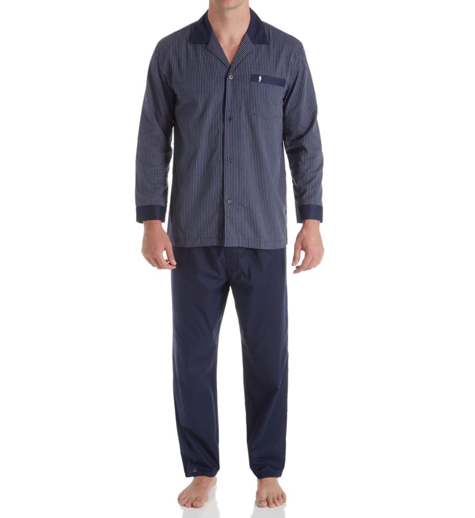 Woven Broadcloth Stripe Pajama Set-fs