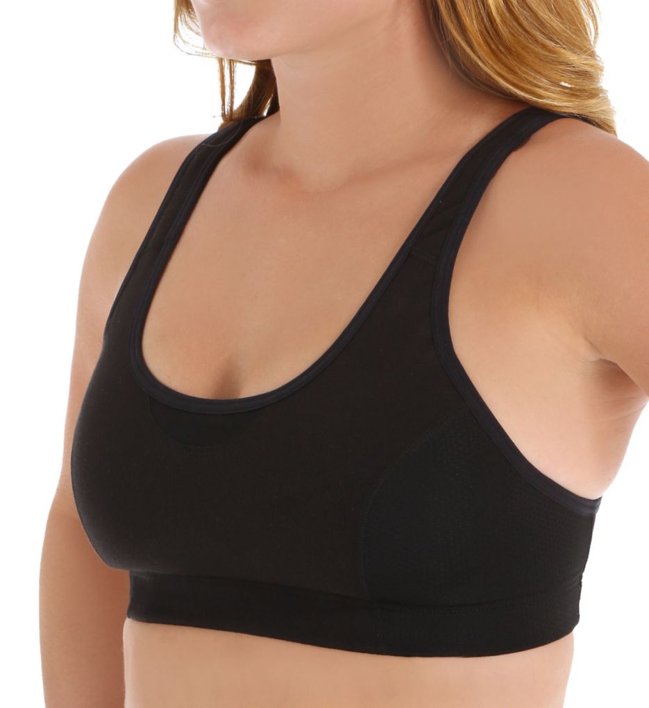 Jockey Women's Bra Matte & Shine Seamfree Bralette, Black, S at