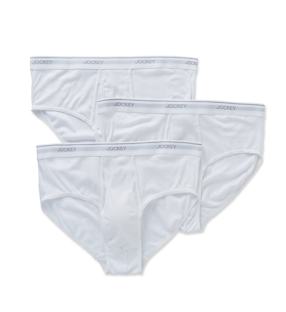 Jockey 8102 Big Man Stay Cool Plus Briefs - 3 Pack (White)