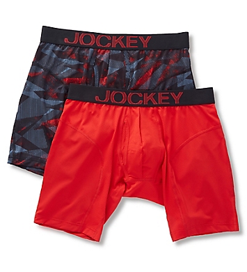 Jockey 2-Pack Navy Blue Athletic RapidCool Stretch Midway Briefs Underwear 
