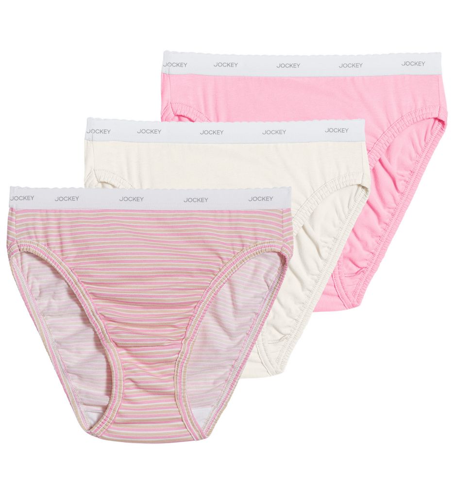 Jockey (1627577): Jockey 9480 Classics Classic Fit French Cut Panty - 3 Pack (Siena/Stripe/Scroll 6)