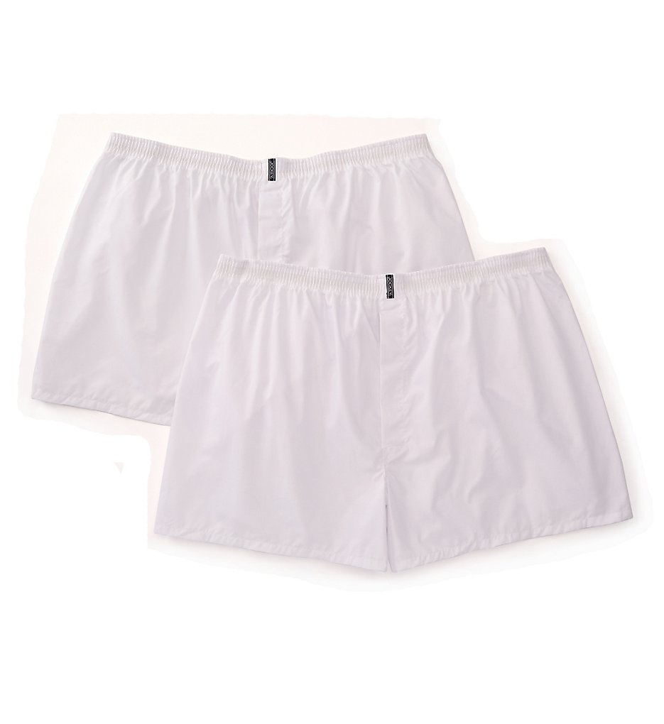 Jockey 9940B Big Man Full Cut Cotton Blend Boxers - 2 Pack (White)