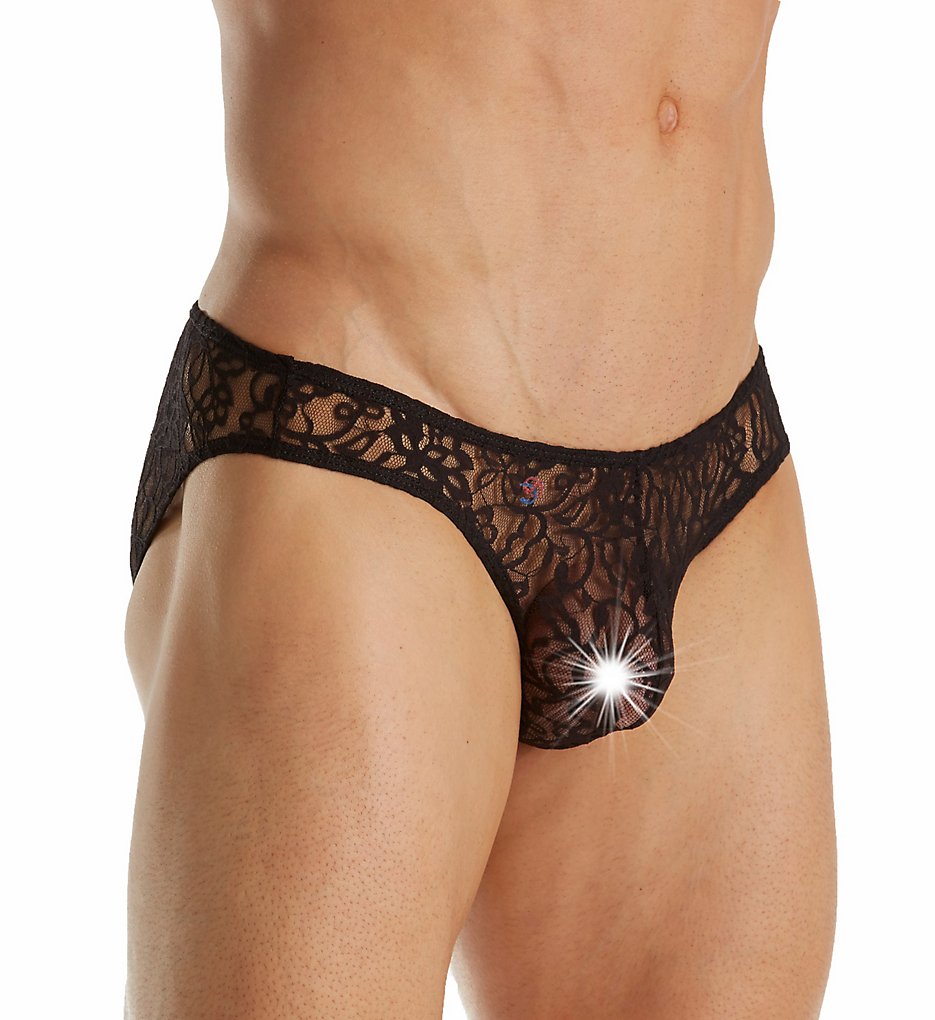 Joe Snyder JS01 Shining Enhancement Bikini Briefs (Black Lace)