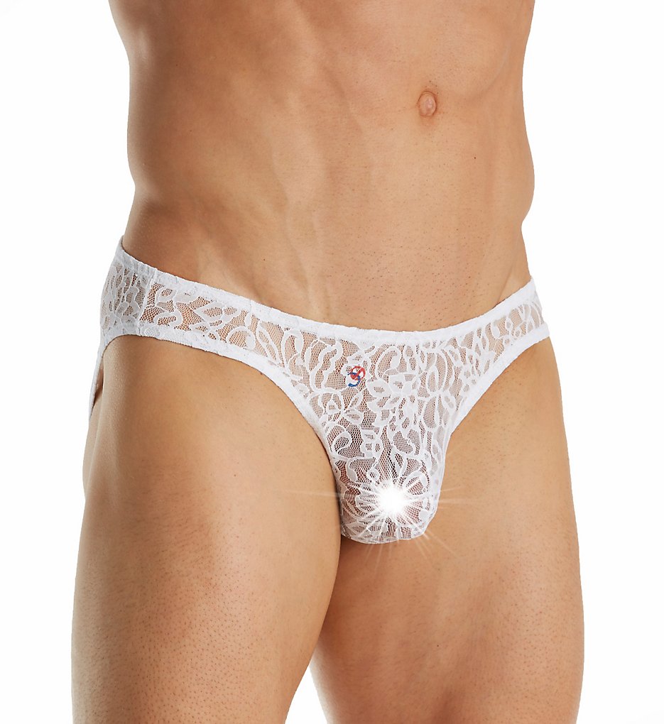 Joe Snyder JS01 Shining Enhancement Bikini Briefs (White Lace)