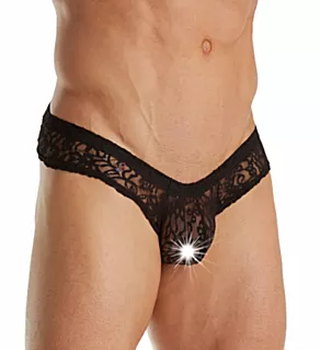 Shining Mini Low Rise Cheeky Brief Black Lace L