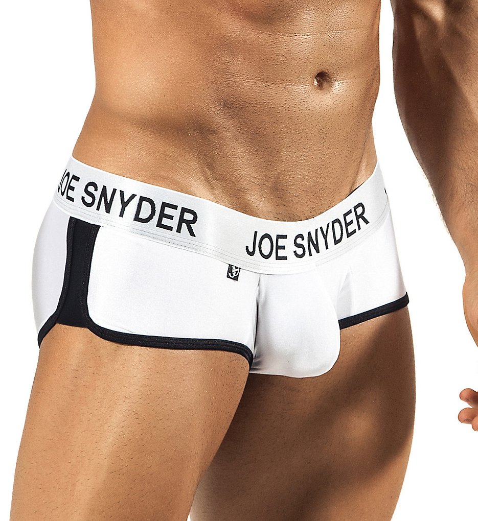 Joe Snyder JSAW06 Activewear Low Rise Mini Shorty Trunk (White)