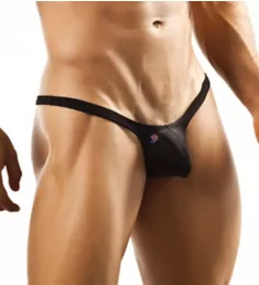 Bulge Low Rise Push Up Enhancing Thong Black L