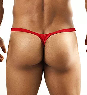 Bulge Low Rise Push Up Enhancing Thong Red S