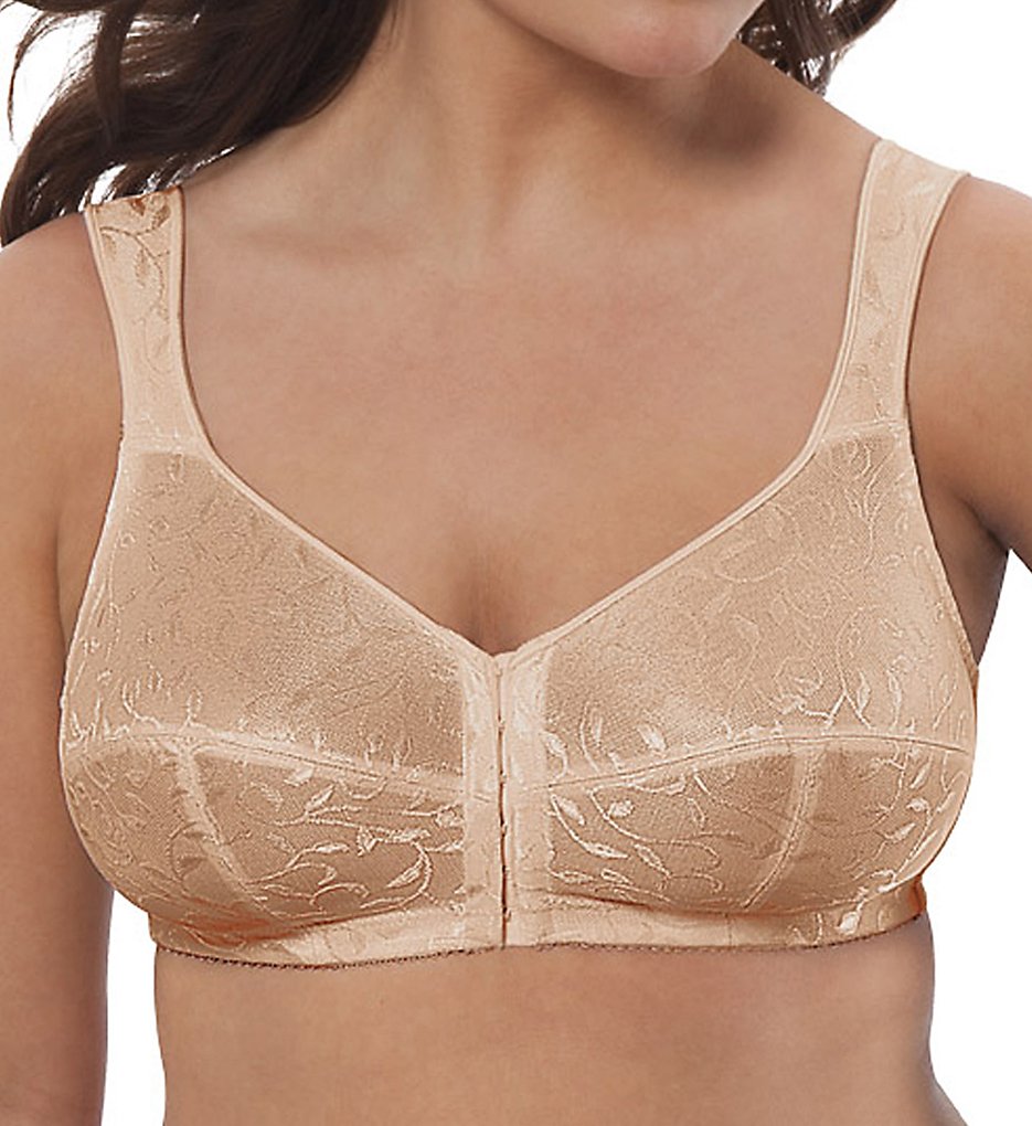 Just My Size 1107 Front Close Wirefree Bra (Nude)