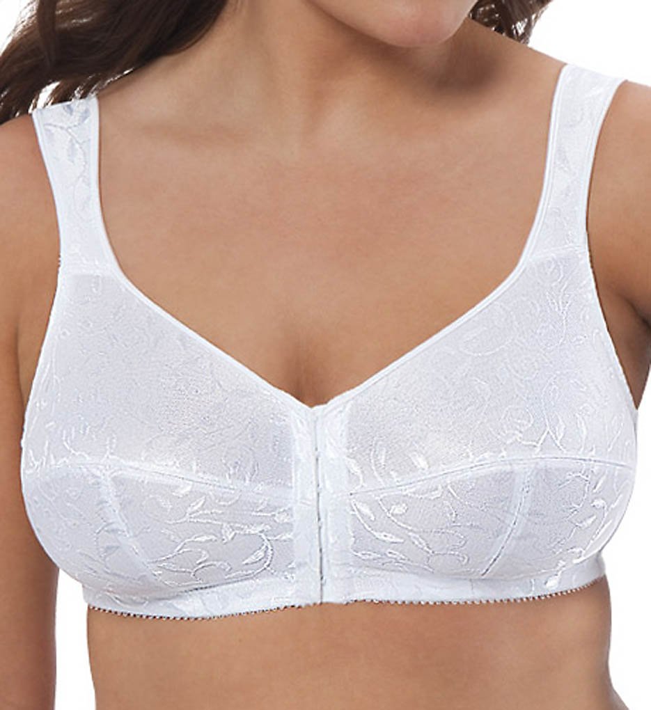 Just My Size - Just My Size 1107 Front Close Wirefree Bra (White 54DD)