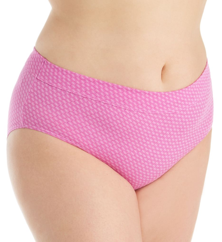 Hanes Plus Just My Size Waist Cotton Underwear in Pink