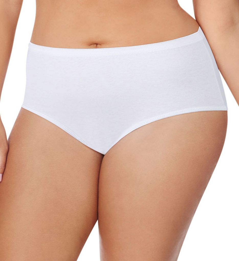  Just My Size Womens Plus Size Cool Comfort Cotton Brief  6-Pack