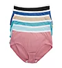 Just My Size Plus Size Ribbed Cotton Brief Panty - 6 Pack 1610RH - Image 3
