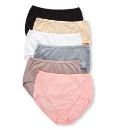 Cool Comfort Cotton High Brief Panty - 6 Pack