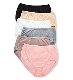 Cool Comfort Cotton High Brief Panty - 6 Pack