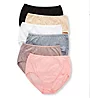 Just My Size Cool Comfort Cotton High Brief Panty - 6 Pack 16156C - Image 4
