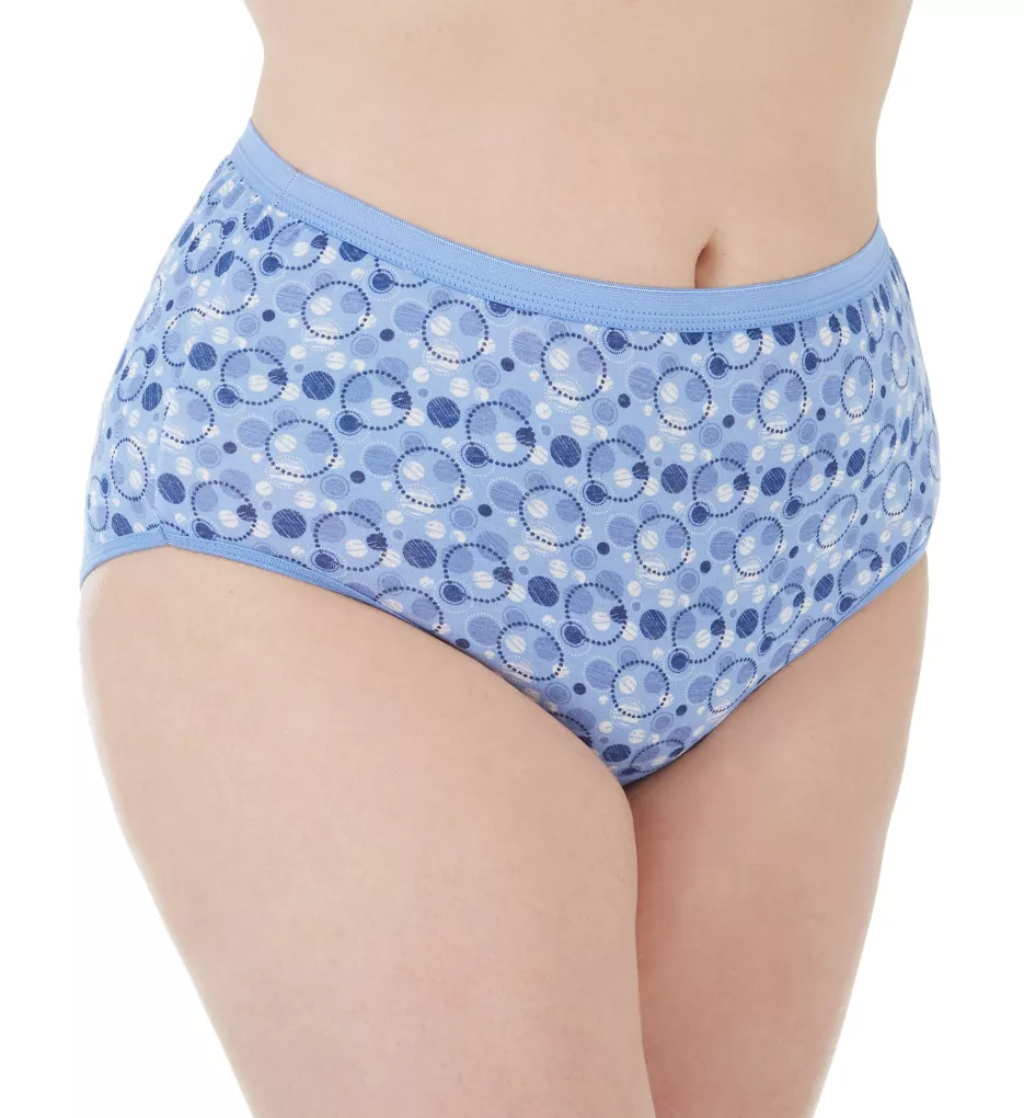 JUST MY SIZE Women's Plus Size Cool Comfort Cotton High Brief 6-Pack