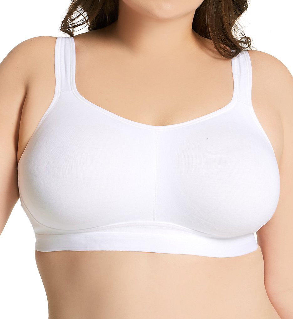 Just My Size : Just My Size MJ1220 Active Lifestyle Wirefree Bra (White 48DD)