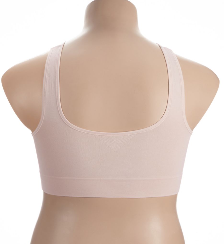 Hanes Just My Size Pure Comfort Front-Close Seamless Bra White 5X Women's